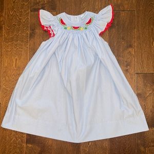 NWOT Remember Nguyen Watermelon Smocked Dress - 4T - price is firm